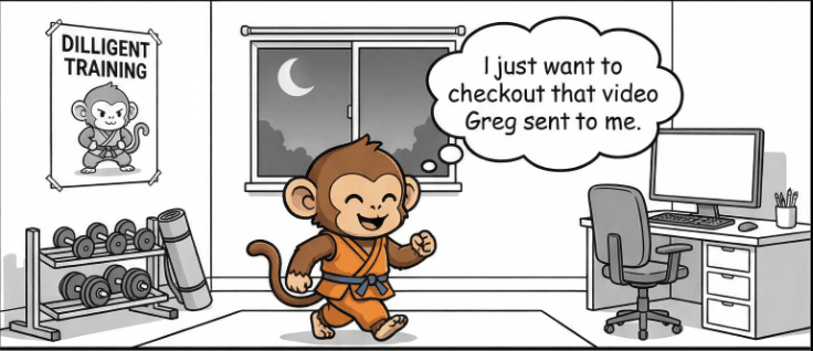 Panel 1: Just one video